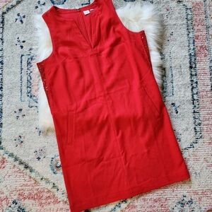 Gap‎ - Sparkle Detail Red Sheath Dress